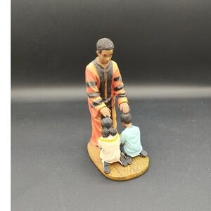 Youngs Treasures of the Heart African American Man Blessing Children Figurine